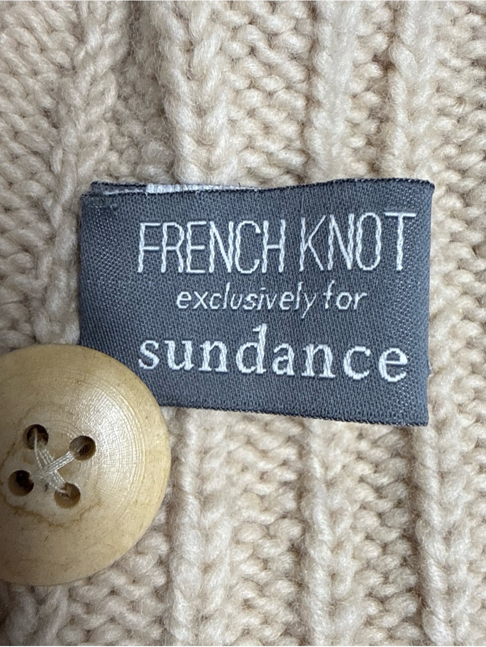 French Knot x Sundance Heritage Blooms Cardigan Wool Sz M Nepal Bubble Knit - Picture 11 of 12